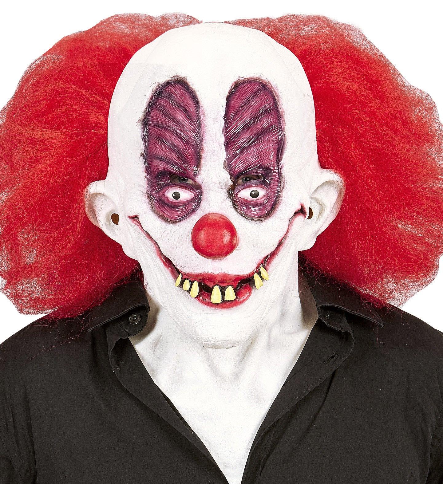 Máscara Payaso Loco con Pelo y Cuello Payasos Asesinos Widmann